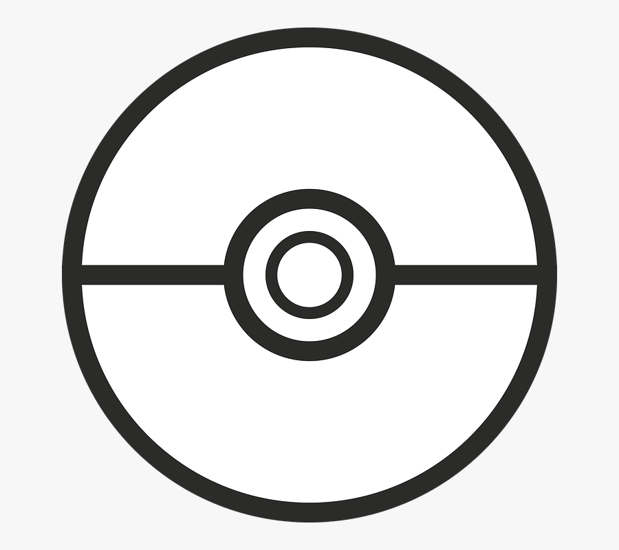 Pokemon Pokeball Go - Pokemon Ball Black And White, Transparent Clipart
