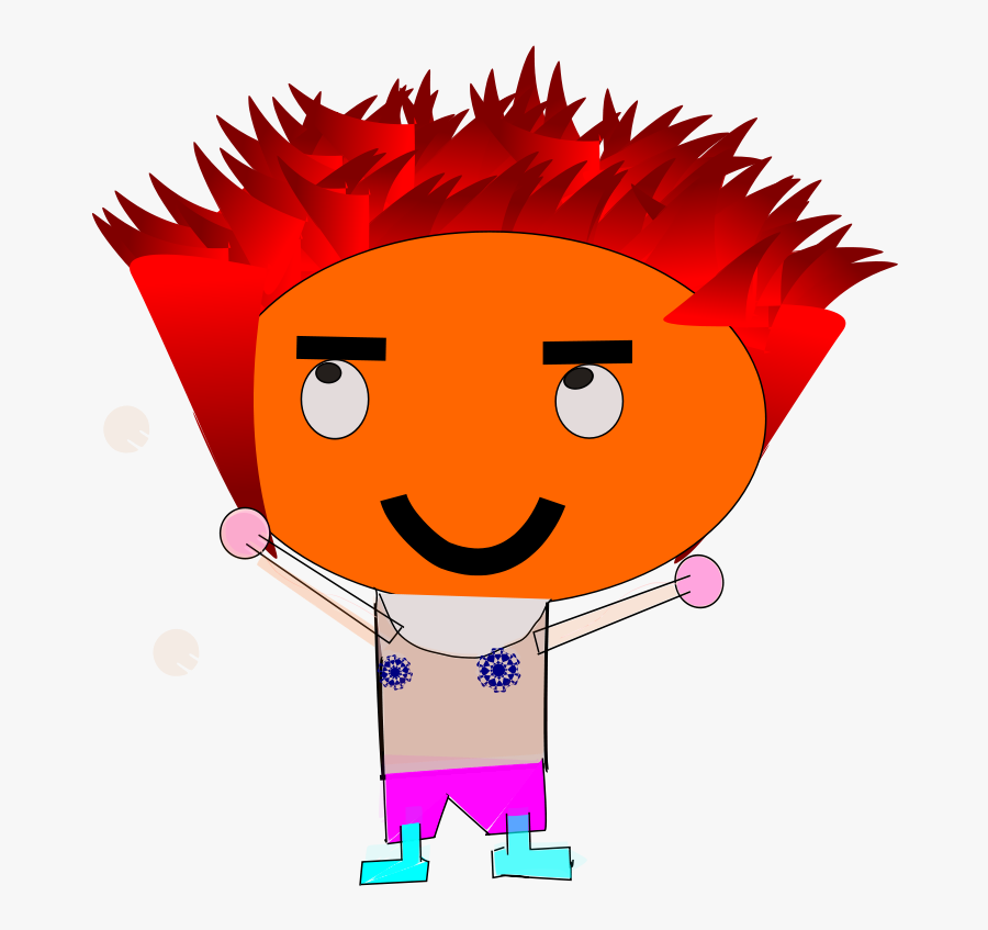 Pink,boy,happiness - Crazy Boy Clipart Png, Transparent Clipart