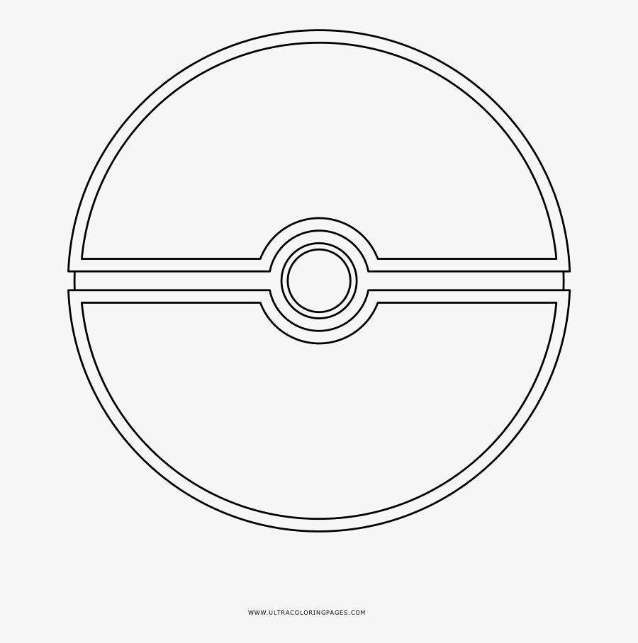 Pokeball Coloring Page - Circle , Free Transparent Clipart - ClipartKey