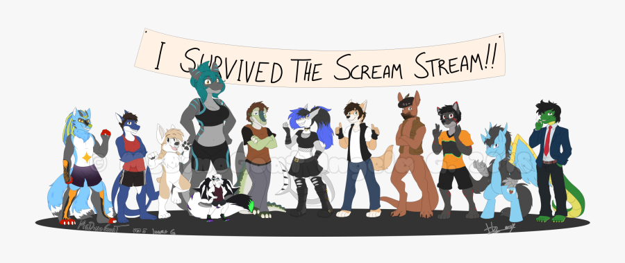 Scream Stream Crew - Cartoon, Transparent Clipart