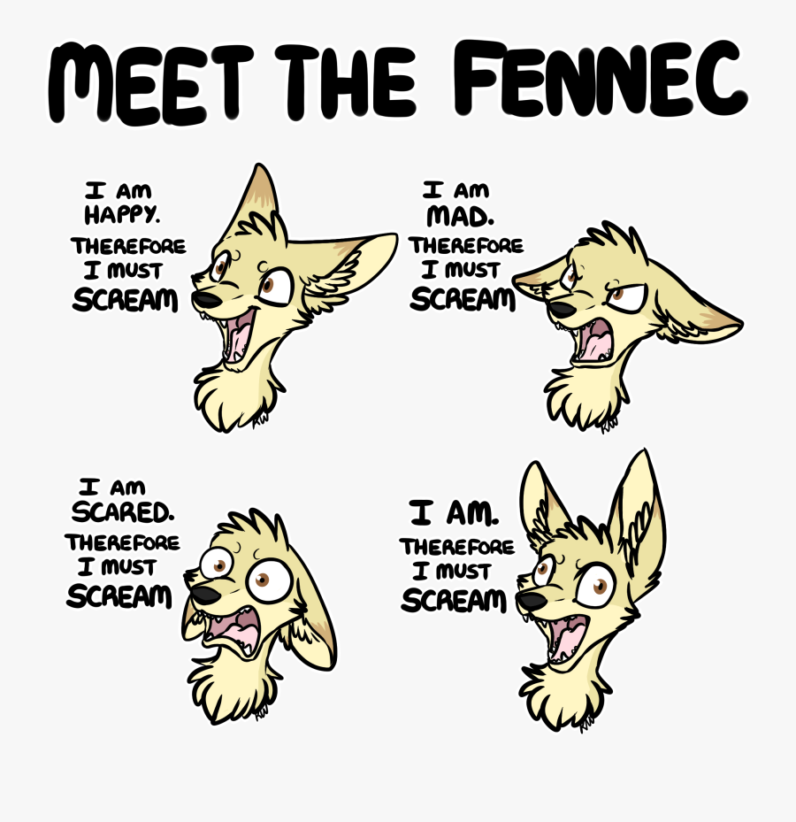 Meet The Fennec - Am Therefore I Must Scream, Transparent Clipart