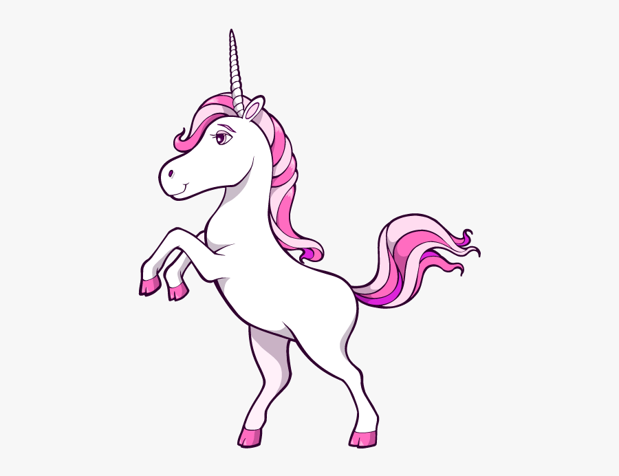 Unicorn Clipart Fluffy - Unicorn Pink And White, Transparent Clipart