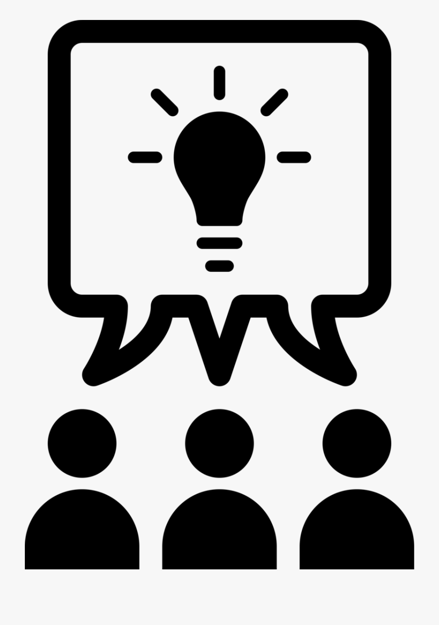 Icon Of Three People Brainstorming - Collaboration Png, Transparent Clipart