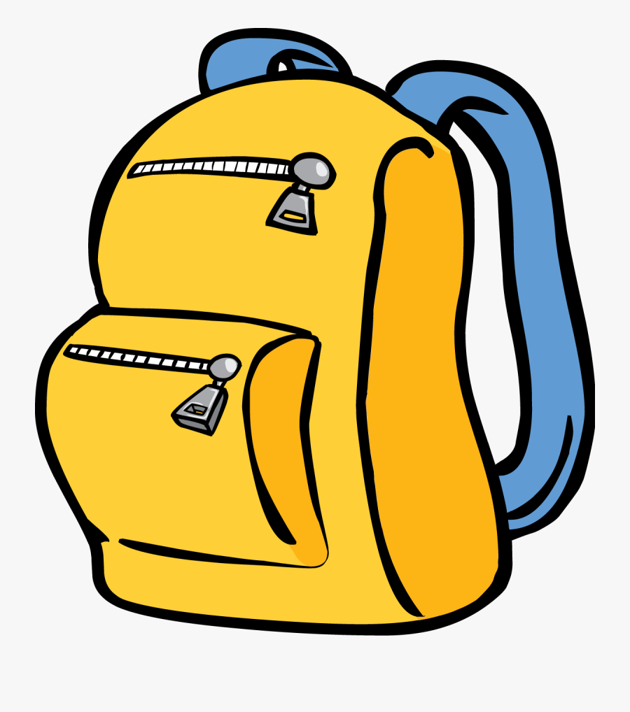 Yellow Free On Dumielauxepices - Backpack Clipart, Transparent Clipart