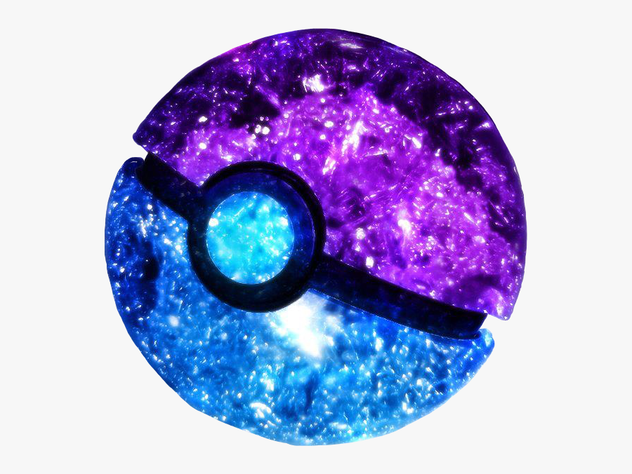 #galaxy #pokemon #pokemongo #galaxypokemon #pokeball - Blue And Purple Pokeball, Transparent Clipart