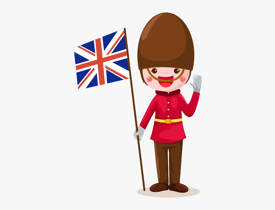 English Flag Kids, Transparent Clipart