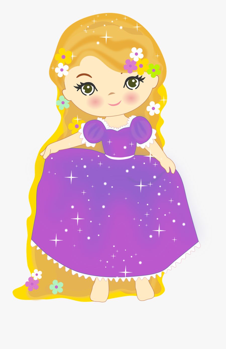 Rapunzel Clipart Tangled - Dibujo De La Muñeca Rapunzel, Transparent Clipart