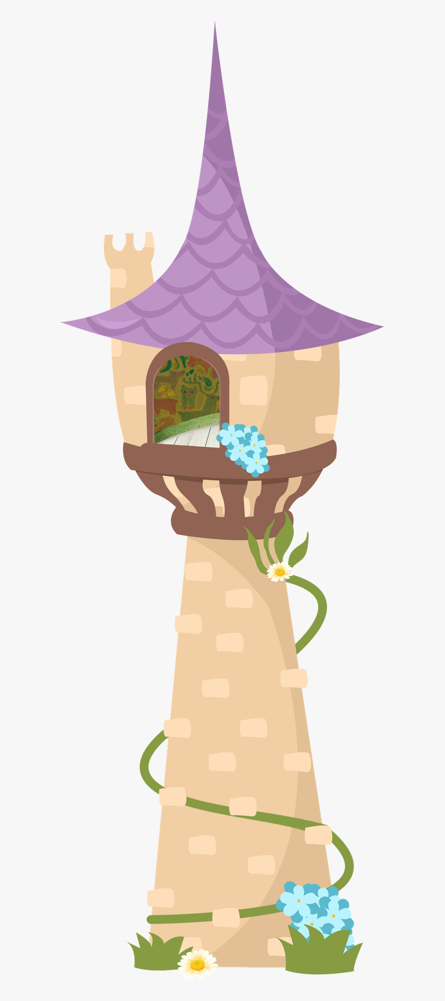 Clip Art Rapunzel Tower Clipart - Dibujo Torre De Rapunzel, Transparent Clipart
