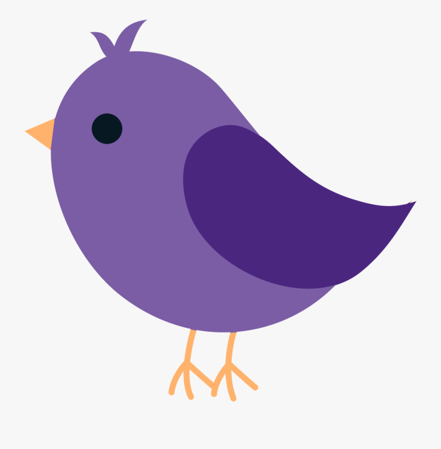 Violet Clipart Bird - Cute Bird Clipart, Transparent Clipart