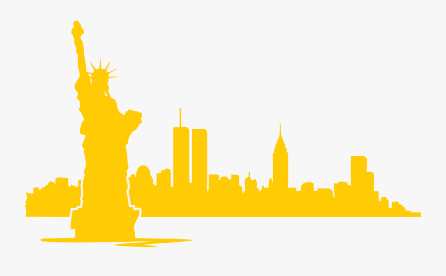 Greater Than The Entire Population Of New York City - New York Skyline Silhouette With Twin Towers, Transparent Clipart