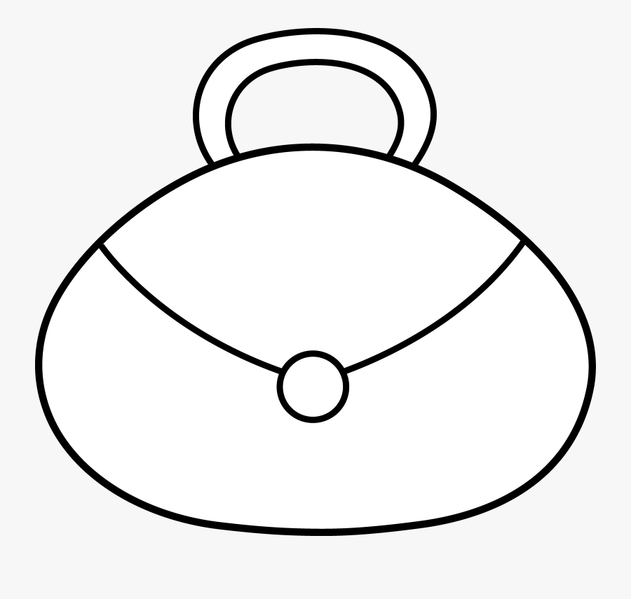 Handbag Clipart Free - Line Drawing Of Purse, Transparent Clipart