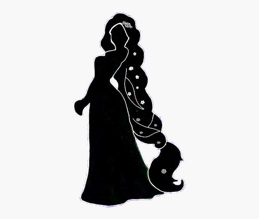 Rapunzel Silhouette Cinderella Disney Princess The - Jane Silhouette Disney, Transparent Clipart