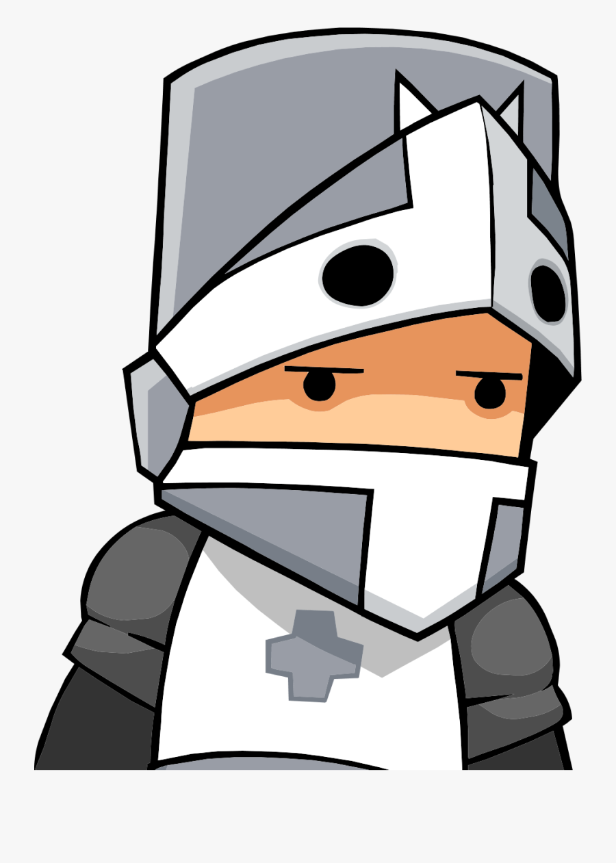Transparent Knights Helmet Clipart - Castle Crashers Open Faced Grey Knight, Transparent Clipart