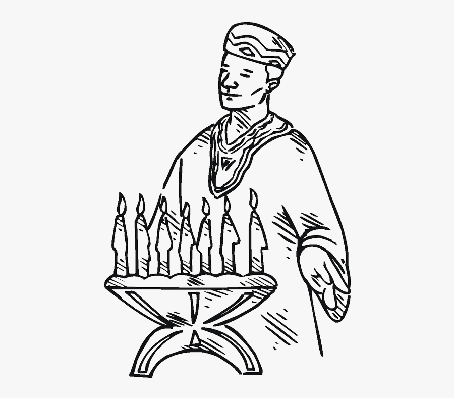 Priest On Kwanzaa Coloring Image - Coloring Book, Transparent Clipart