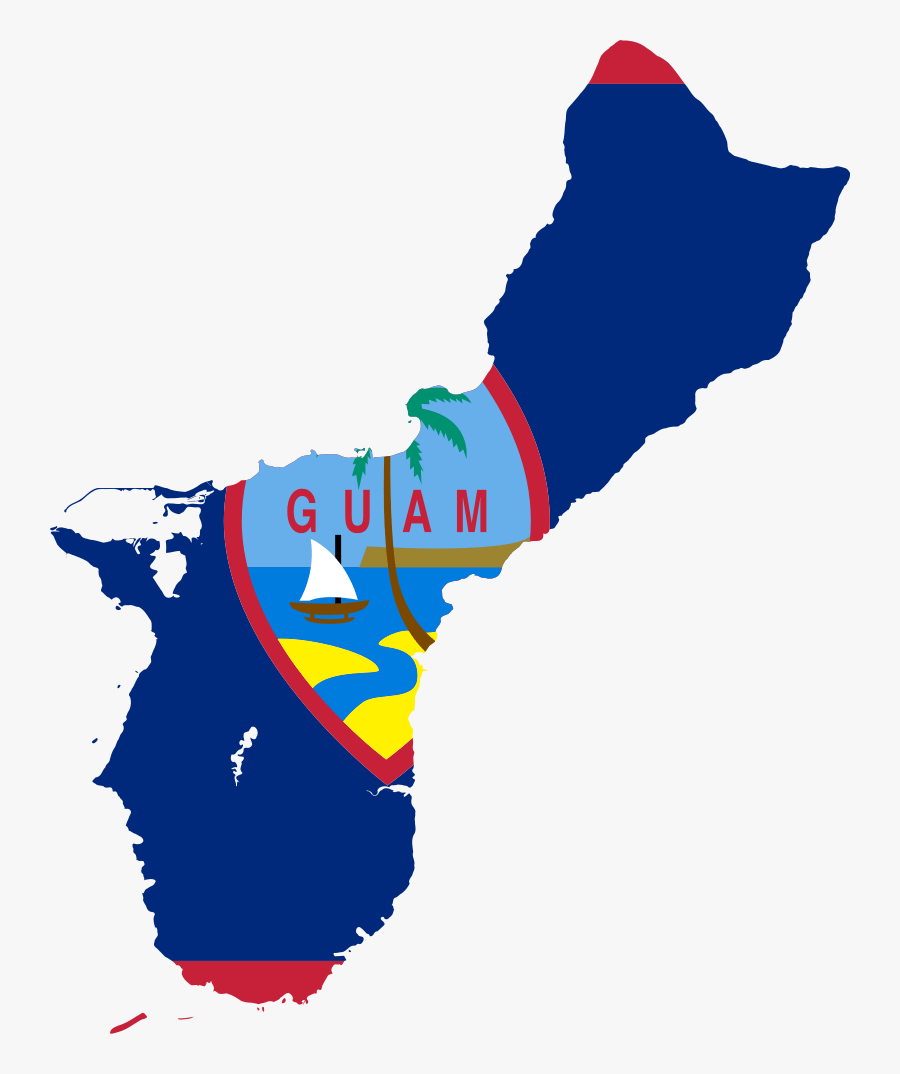Transparent Latte Clipart - Guam Flag In Island, Transparent Clipart