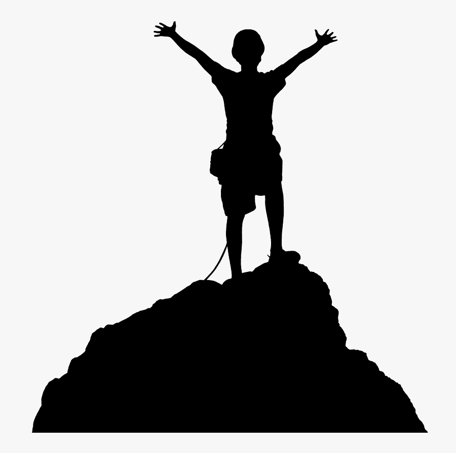 Transparent Hiker Png - Clip Art Mountain Climbing, Transparent Clipart