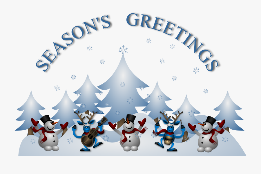 Public Domain Seasons Greetings, Transparent Clipart