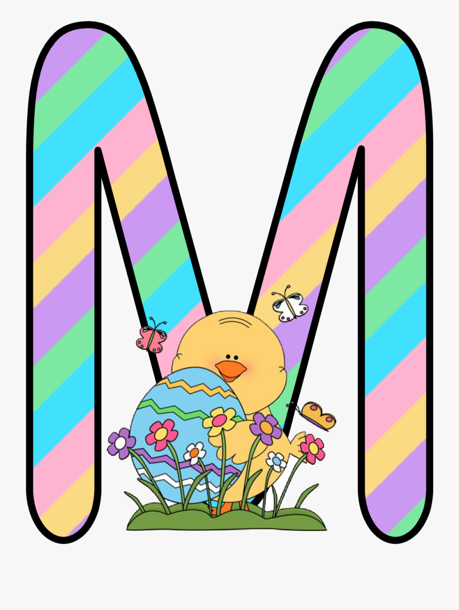 Holidays Cliparts Png Bubble Letter - Letter D Alfabeto Easter De Kid, Transparent Clipart