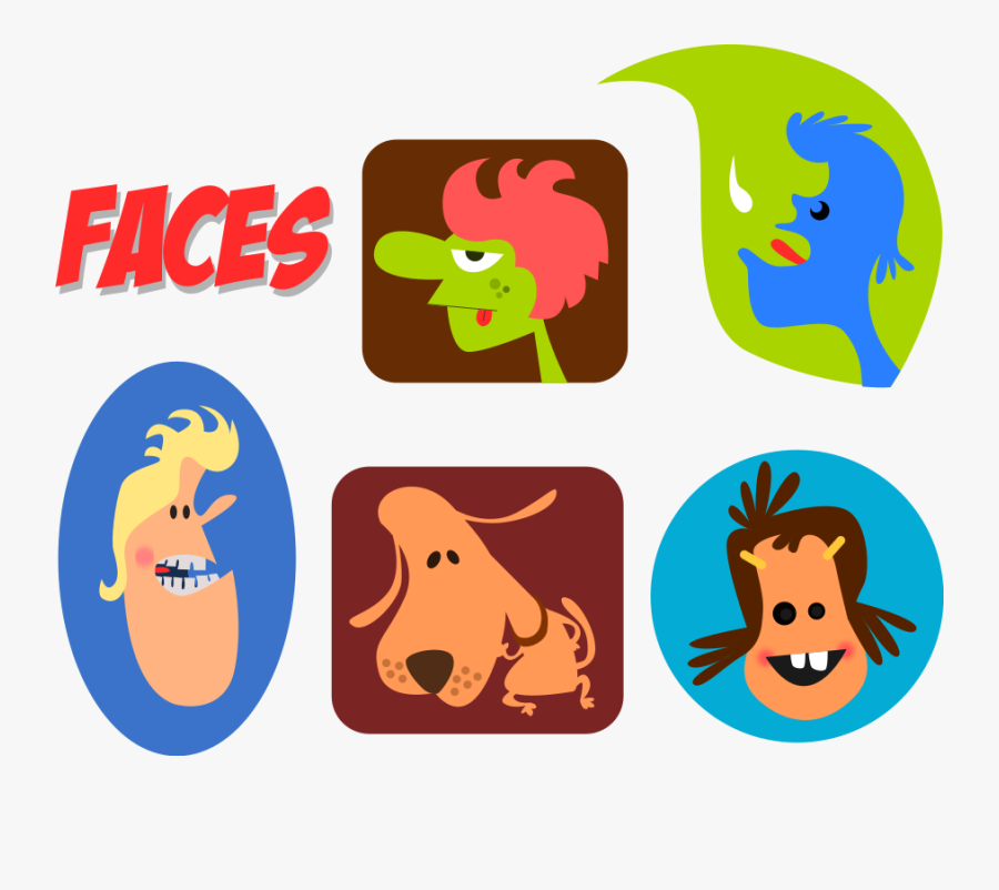 Faces Svg Clip Arts - Lidé Obrázky Kreslené, Transparent Clipart