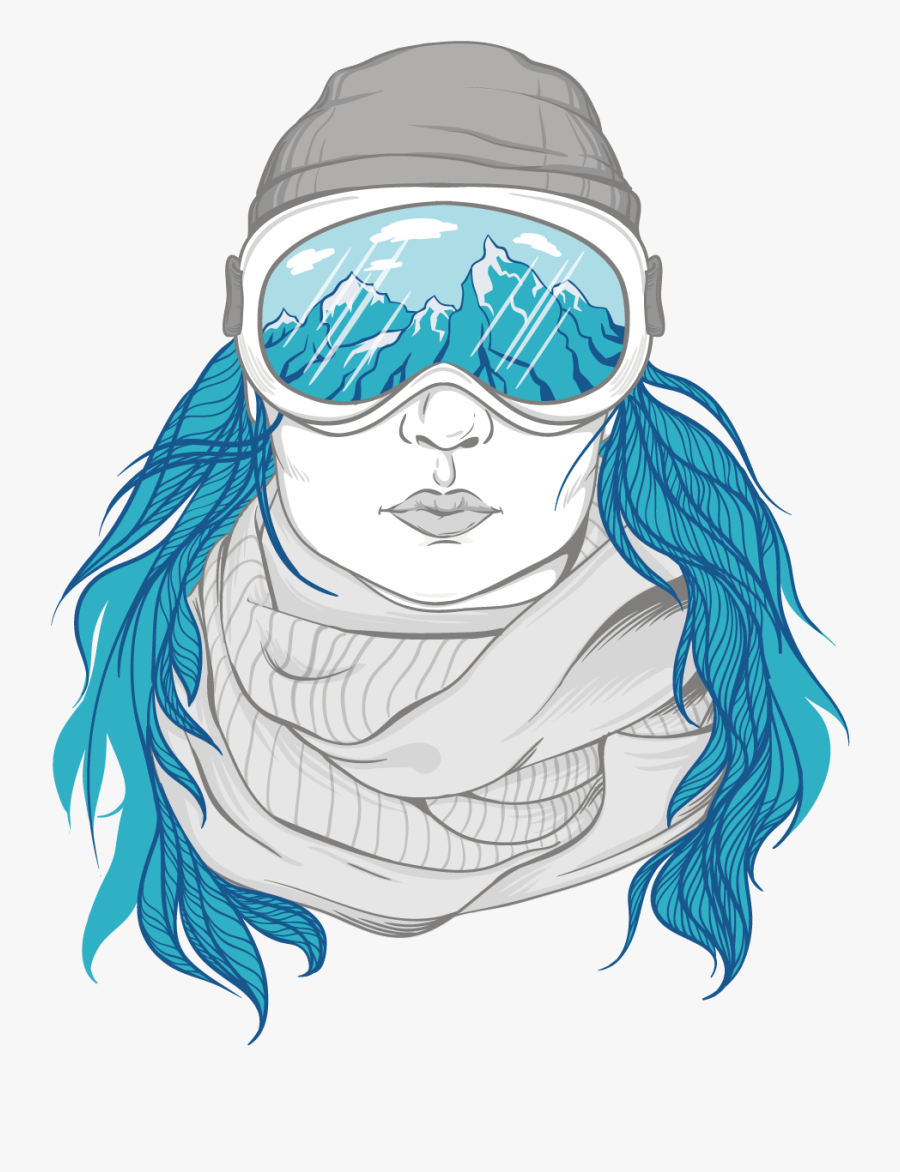 Winter Of Illustration Snowboarding Influx Women Clipart - Cartoon, Transparent Clipart