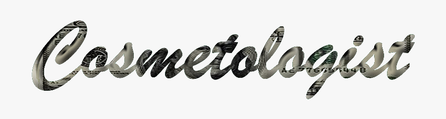 Cosmetologist Image - Calligraphy, Transparent Clipart
