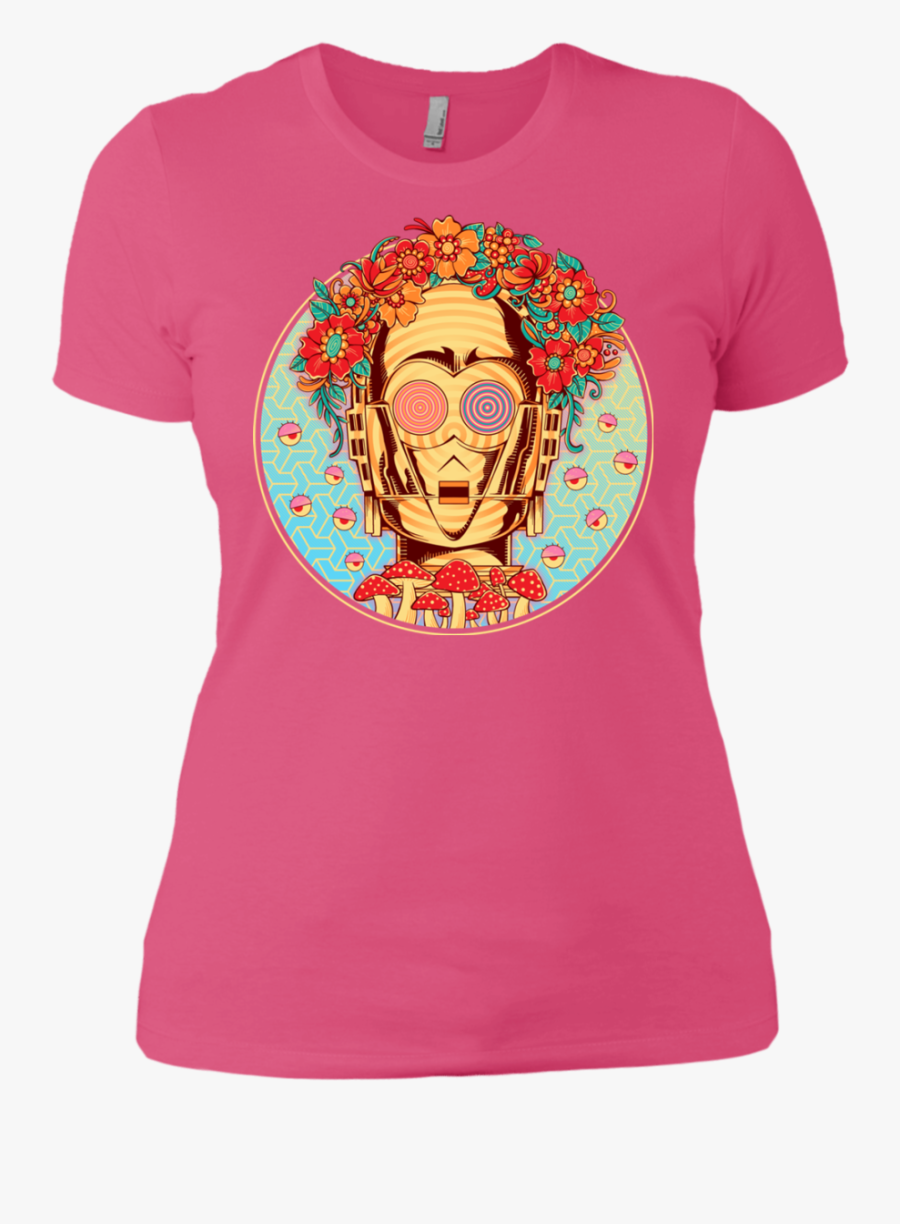 Hippie Droid Women"s Premium T-shirt - Active Shirt, Transparent Clipart