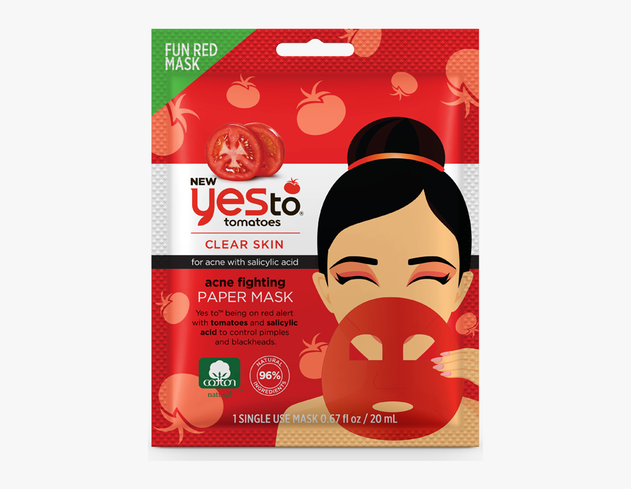 Yes To Tomatoes - Say Yes To Tomatoes Paper Mask, Transparent Clipart