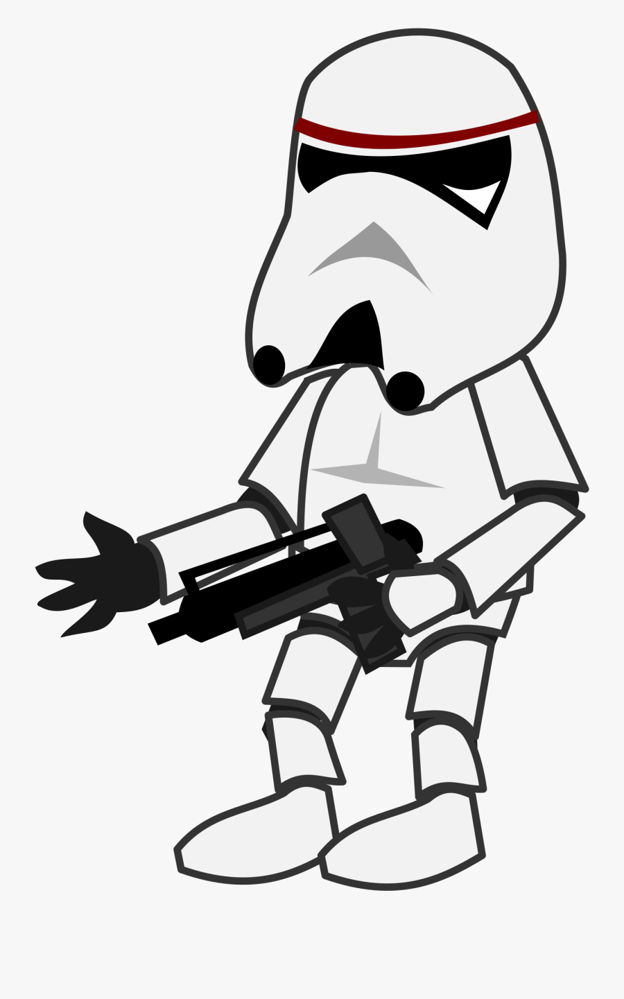 Stormtrooper Clipart Flat - Darth Vader And Stormtroopers Cartoon, Transparent Clipart