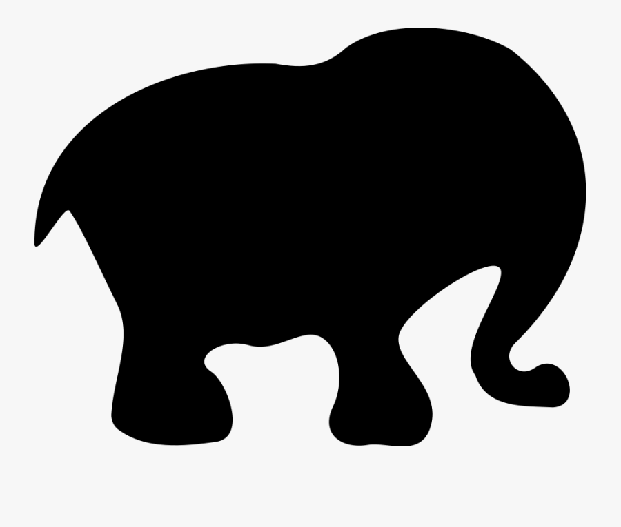 Cartoon Elephant Silhouette - Elephant Silhouette, Transparent Clipart