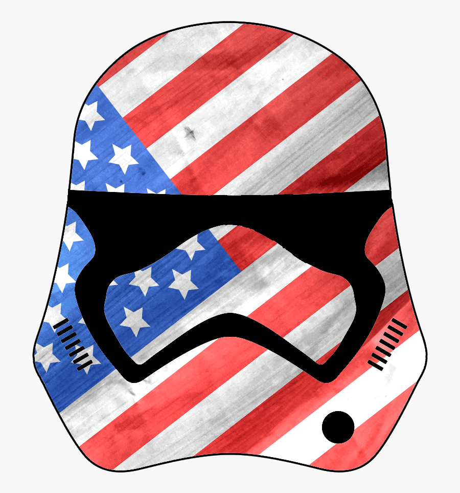 First Order Stormtrooper W/ Flags - Flag Of The United States, Transparent Clipart