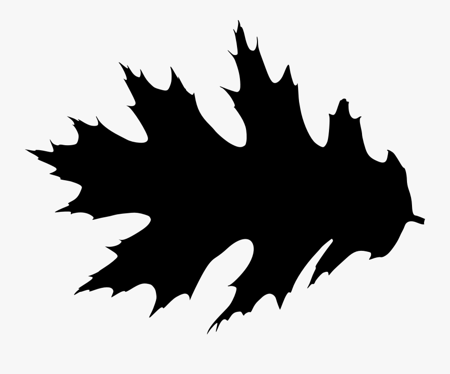 Leaf Silhouette Clipart , Png Download - Oak Leaf Black Png, Transparent Clipart