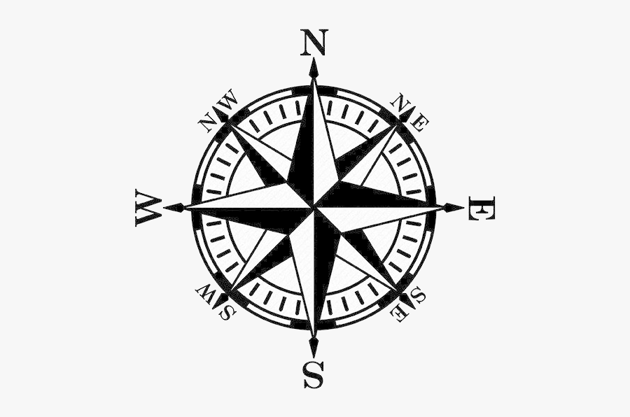 Compass X Rose Silhouette Clipart Vector Transparent - Compass Clipart, Transparent Clipart