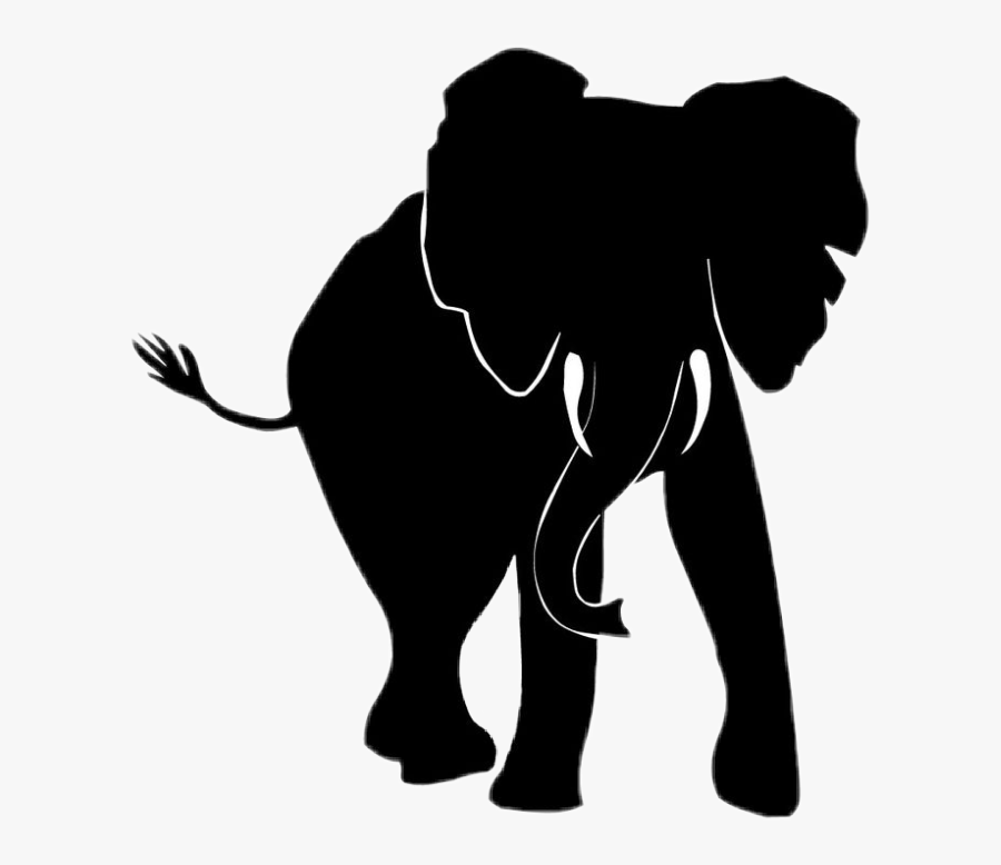 #elephant #alabama #alabamafootball #rolltide #silhouette - Silhouette Of A Elephant, Transparent Clipart