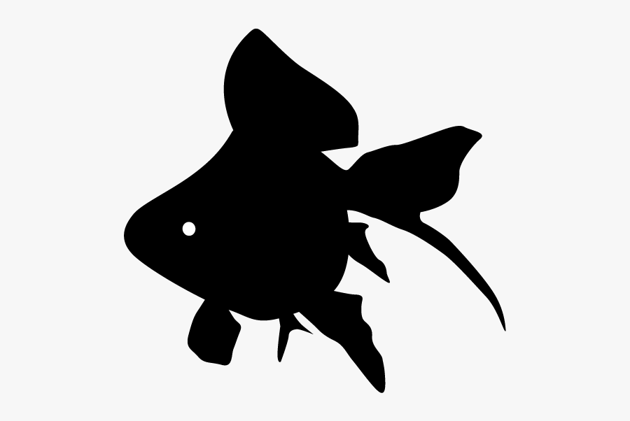 Black Goldfish Silhouette Png, Transparent Clipart