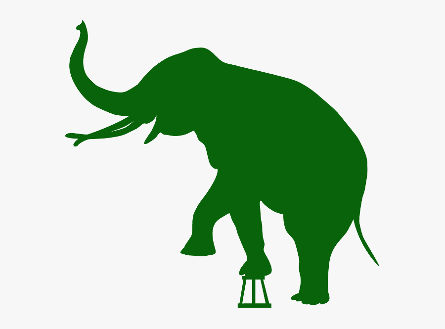 Circus Elephant Silhouette, Transparent Clipart
