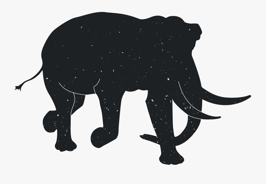 Clip Art Indian Silhouette - Elephant, Transparent Clipart
