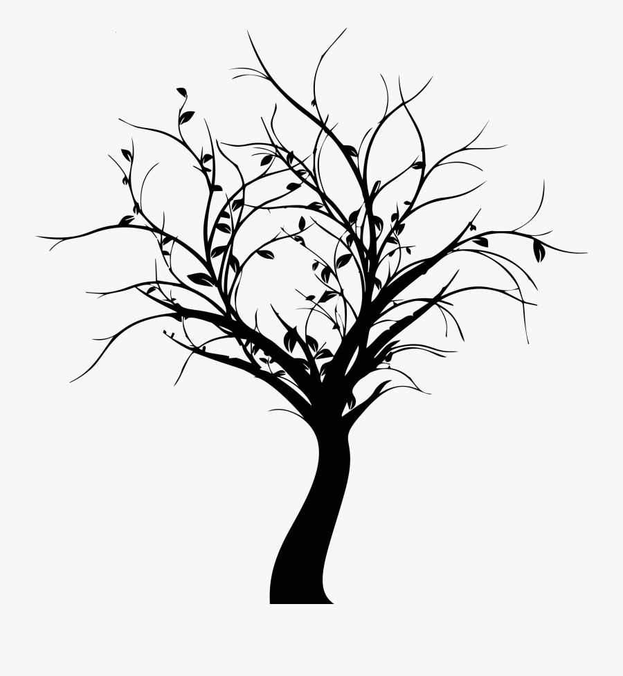 Delicate Tree Silhouette Icons Png - Tree Silhouette Png, Transparent Clipart