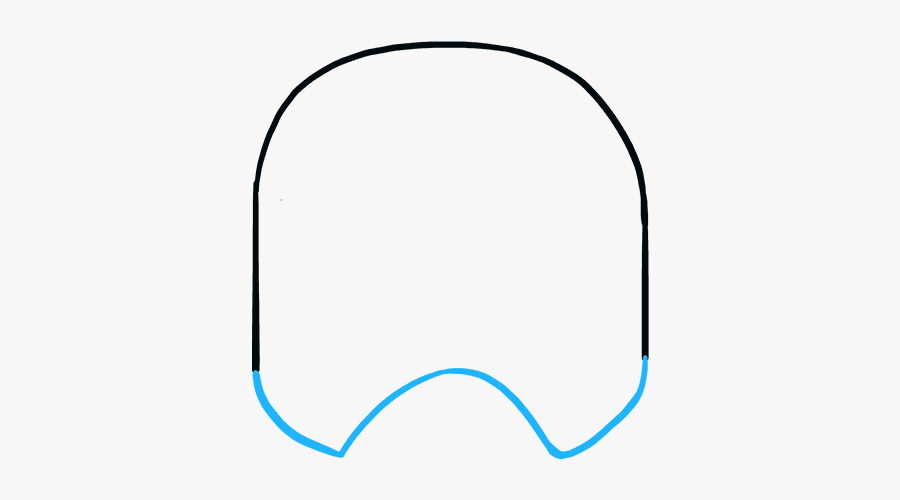 How To Draw A Stormtrooper Helmet Really Easy Drawing - Circle, Transparent Clipart