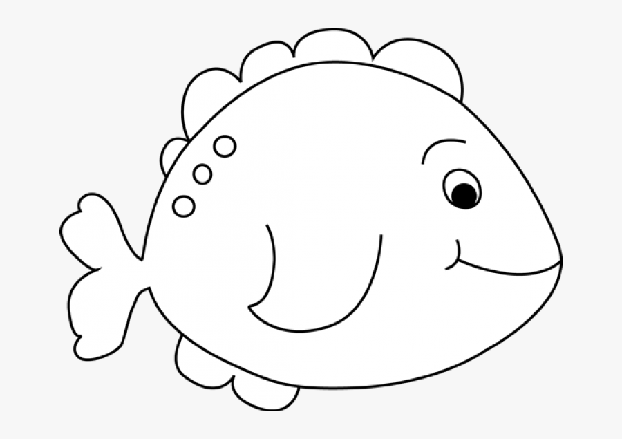 Fish Clipart Black And White Camping Clipart - Cute Fish Clipart Black And White Png, Transparent Clipart