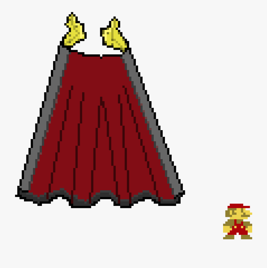 Doodle Cape Mario Clipart , Png Download - Cape Pixel Art, Transparent Clipart