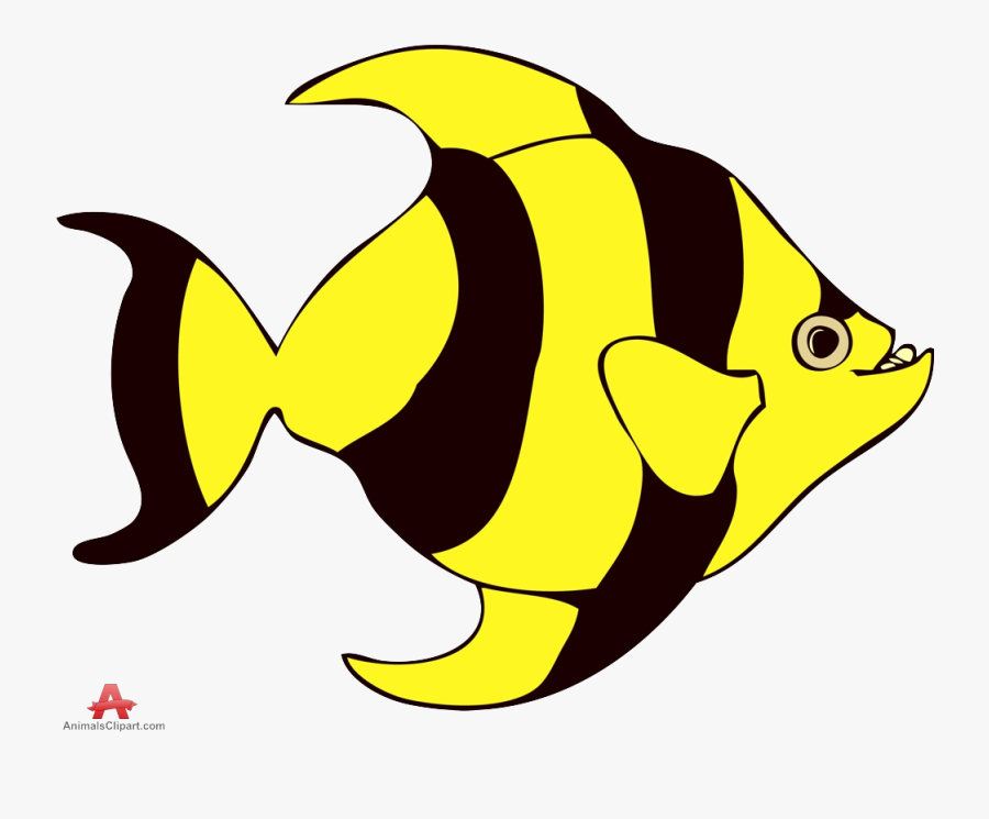 Fish Clipart Free Best On Transparent Png - Cartoon Yellow And Black Fish, Transparent Clipart