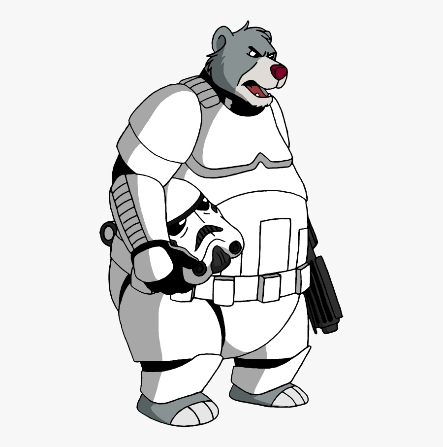 Stormtrooper Line Drawing - Baloo Storm Trooper, Transparent Clipart