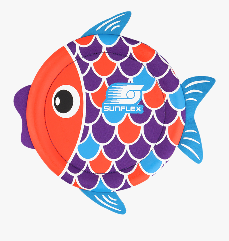 Sunflex Multicolor Neoprene Flying Fish Clipart , Png - Sunflex Flying Fish Disc, Transparent Clipart
