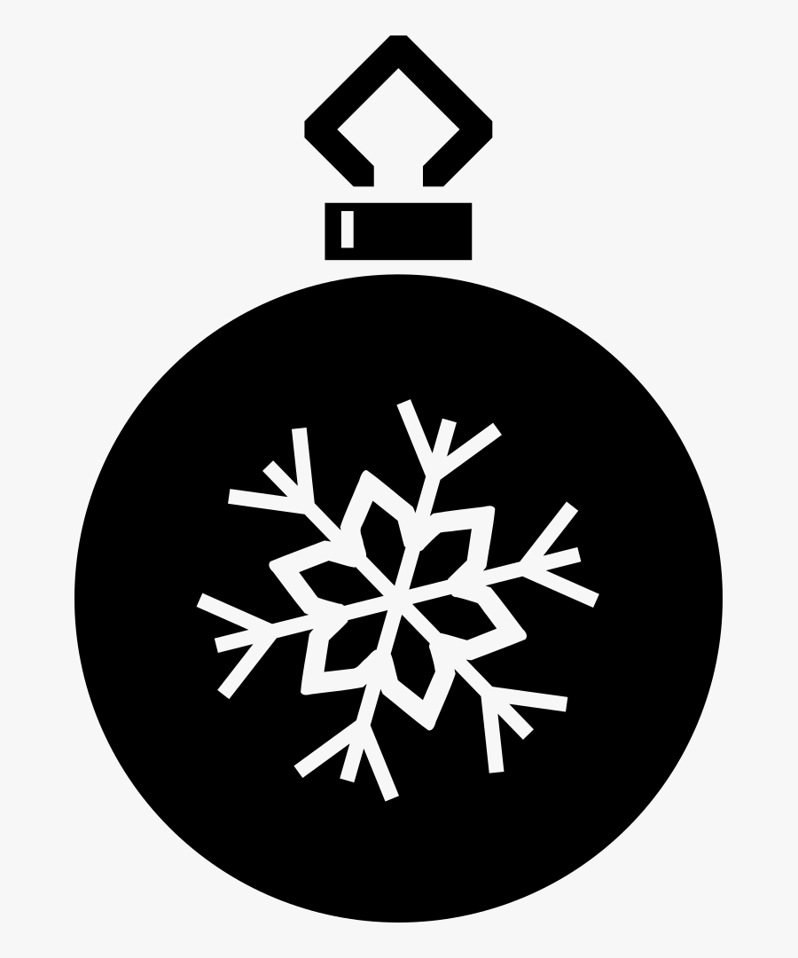 Snowflake Clipart Silhouette - Silhouette Christmas Ornament Clipart Black And White, Transparent Clipart
