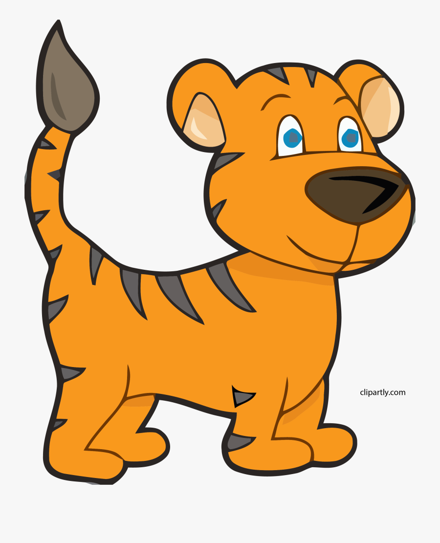 New Tiger Animal Character Clipart Png - Cartoon, Transparent Clipart