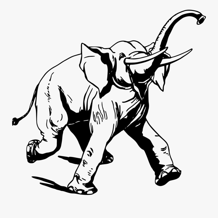 Elephant - Running Elephant Clip Art, Transparent Clipart