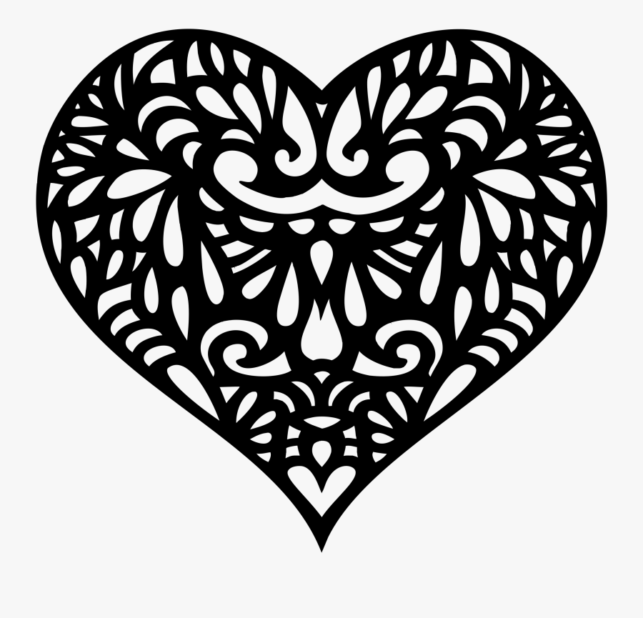 Heart Silhouette Clipart - Hearts Silhouette Clip Art, Transparent Clipart