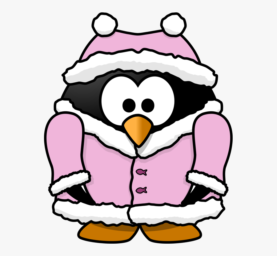 Penguin Chick T-shirt Little Penguin Animal - Penguin In Coat Clipart, Transparent Clipart