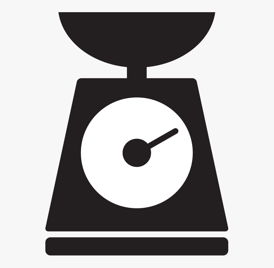 Black Scale Clipart - Food Scale Transparent Background, Transparent Clipart