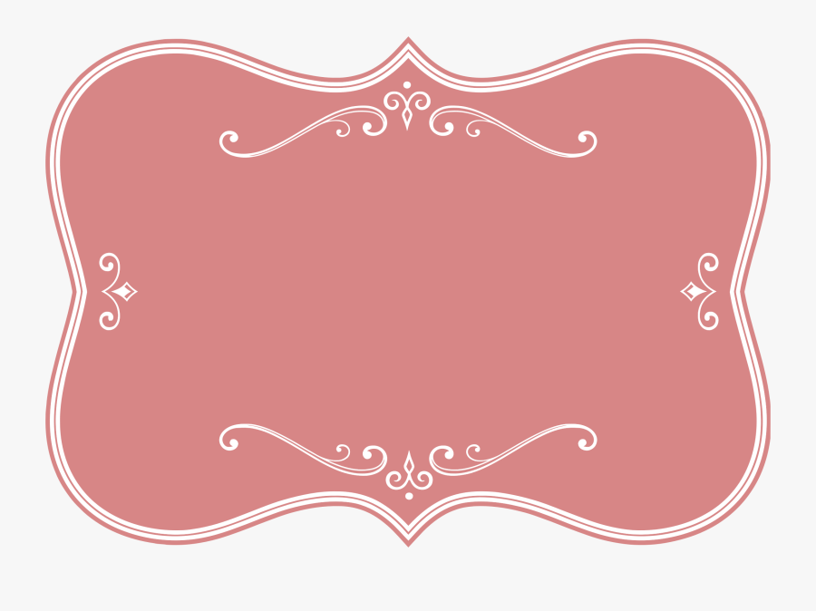 Flourishes Clipart Pink Vector Frame Png - Bunco Night, Transparent Clipart